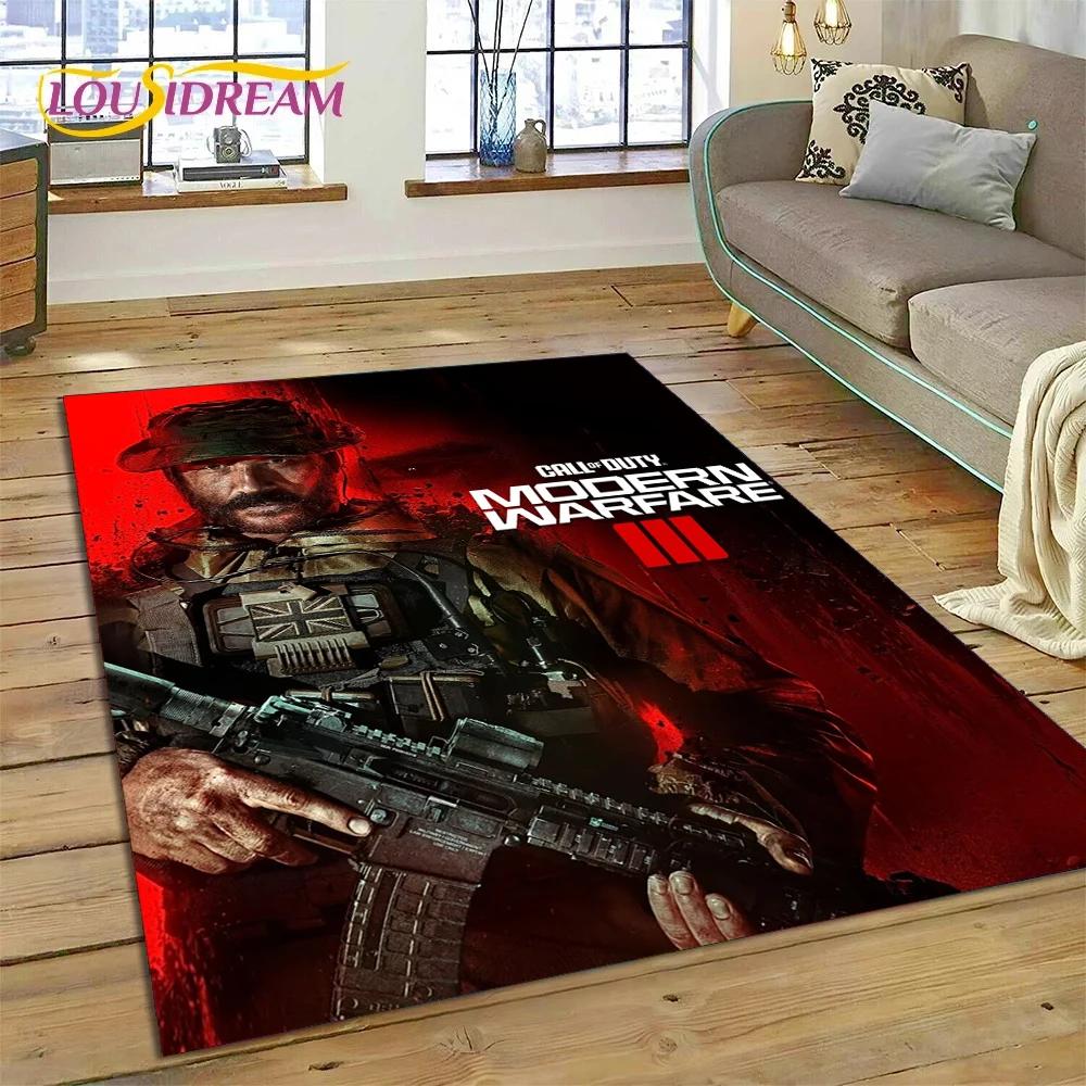 Call of Duty War Game Gamer COD Teppich für Schlafzimmer Wohnzimmer Zuhause Sofadekoration, Kinder Spiel Große Dekoration Bodenmatte Geschenk