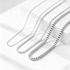 1/2/3MM Hip Hop Stainless Steel Box Chain Necklace for Women,Simple Basic Chain Necklaces,Fashion Accessories Gift
