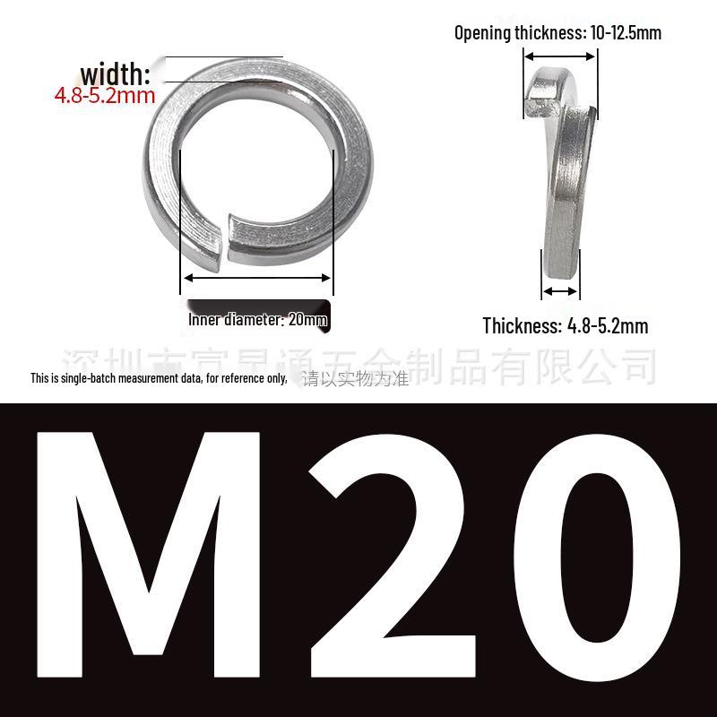 316 Stainless Steel Spring Washers, M1.6-M30, GB93, Bulk Pack