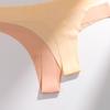 Summer Sexy Low Waist Sports Ice Silk T-word Underwear Pure Color Quick-drying Breathable Seamless Yoga Thong Women