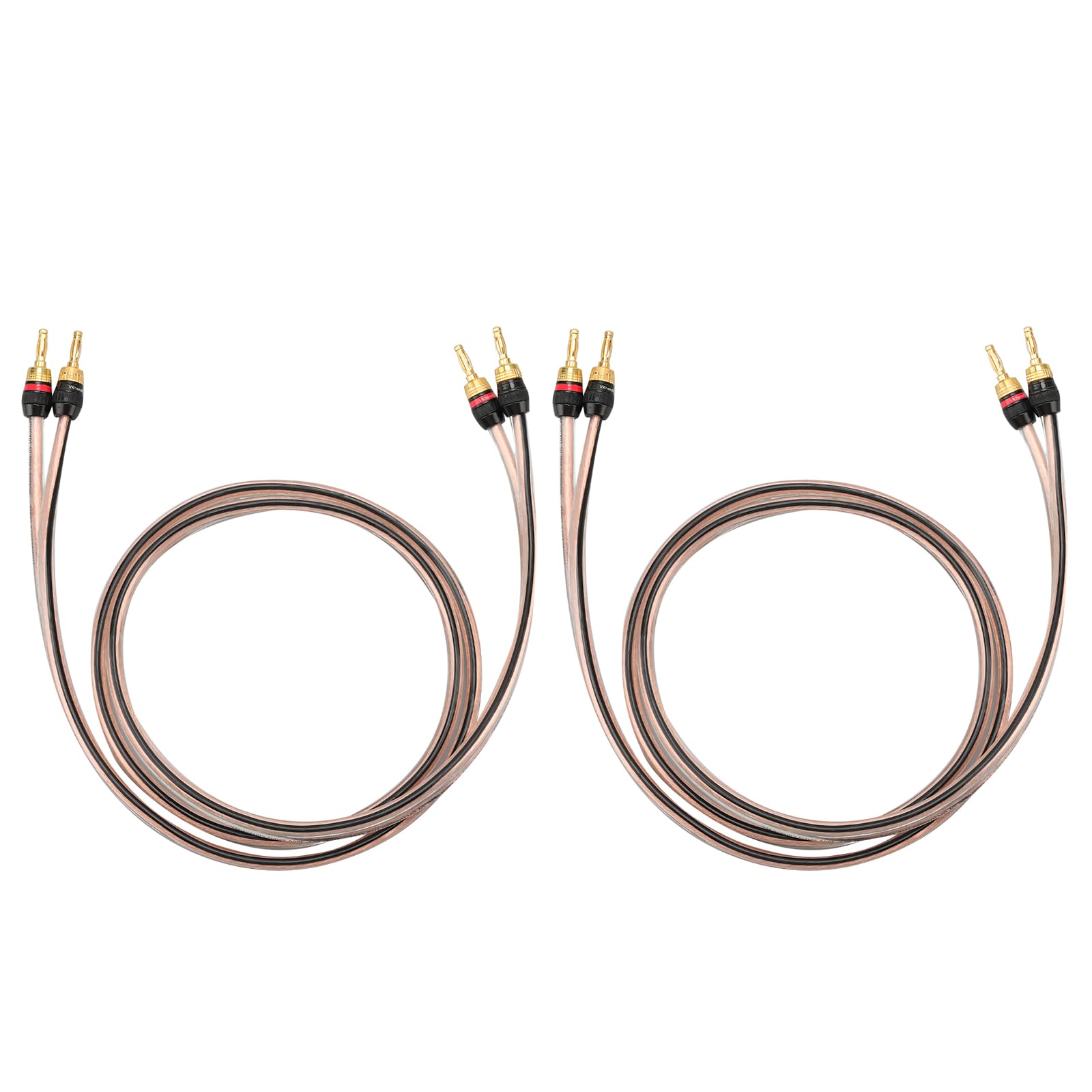 

KK Cable Pure Copper Plug Audio 12AWG x 2 5N OFC Pure Speaker 700 Cores x 1 Pair Set Banana Plug Banana Mukjipa-Cable-2.2 Cable, (Gauge) Conductors,