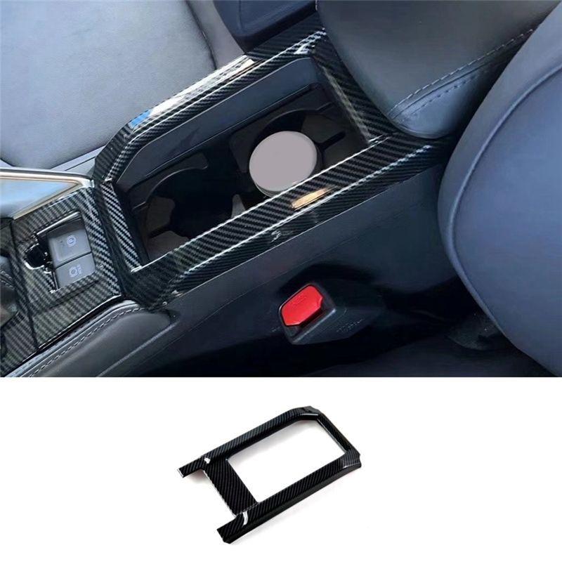 For Toyota Yaris Cross 2024 RHD Carbon Fiber Center Console Water Cup Holder Cover Trim Interior Replacement