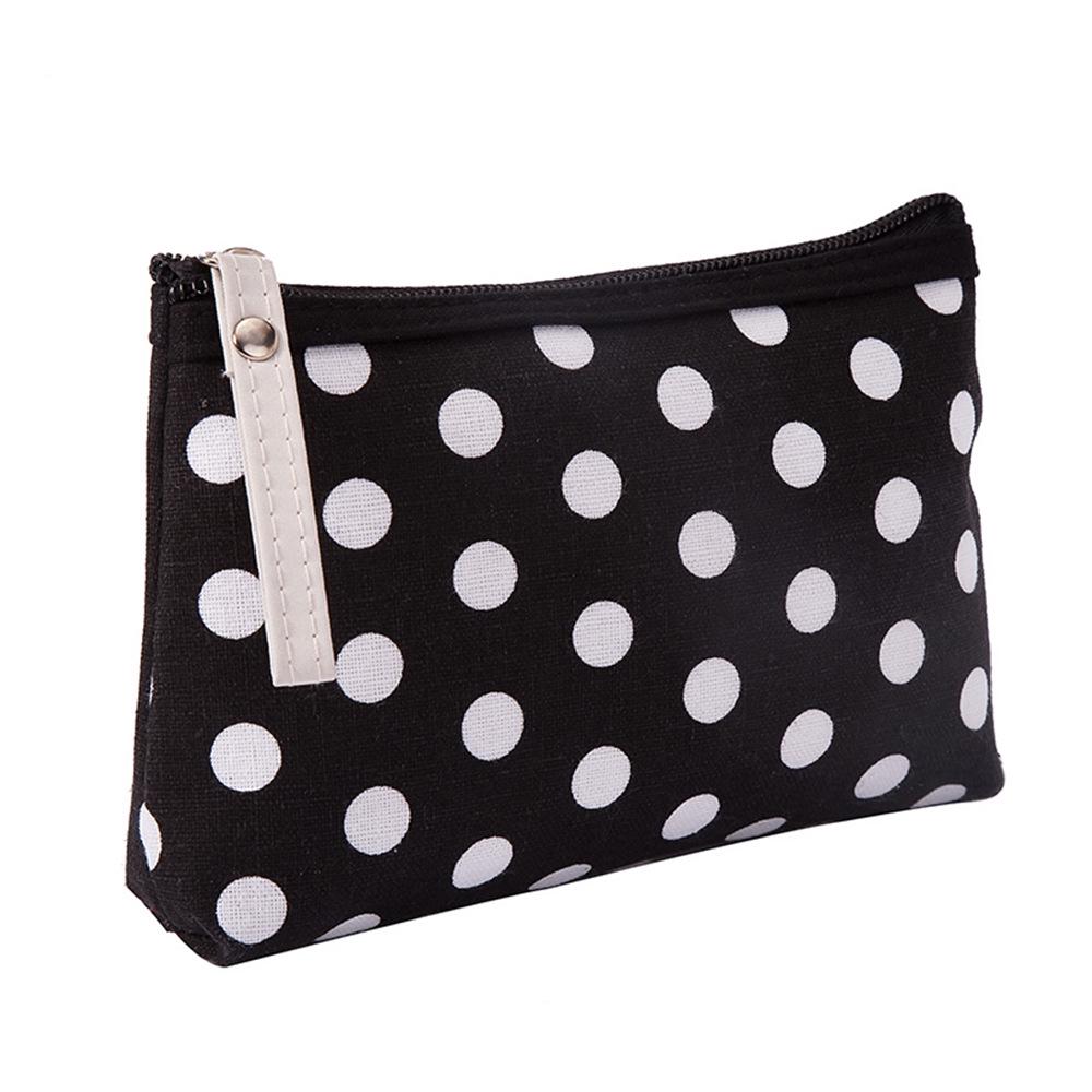 Classic Polka Dot Zipper Bag - Card, Key, Phone & Makeup Holder