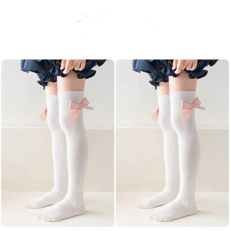 19palcové Dětské krajkové podkolenky s dírkovaným vzorem Měkká bavlna Roztomilé Dětské Dívčí Tenké Síťované Prodyšné Dlouhé Ponožky Pro 1-15 letou dívku