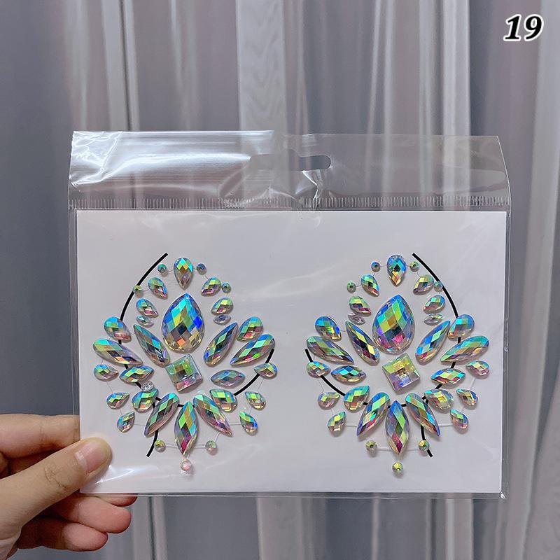 Hrudník Diamantové Tetování Nálepka Obličejové Šperky 3D Líčení Těla DIY Krása