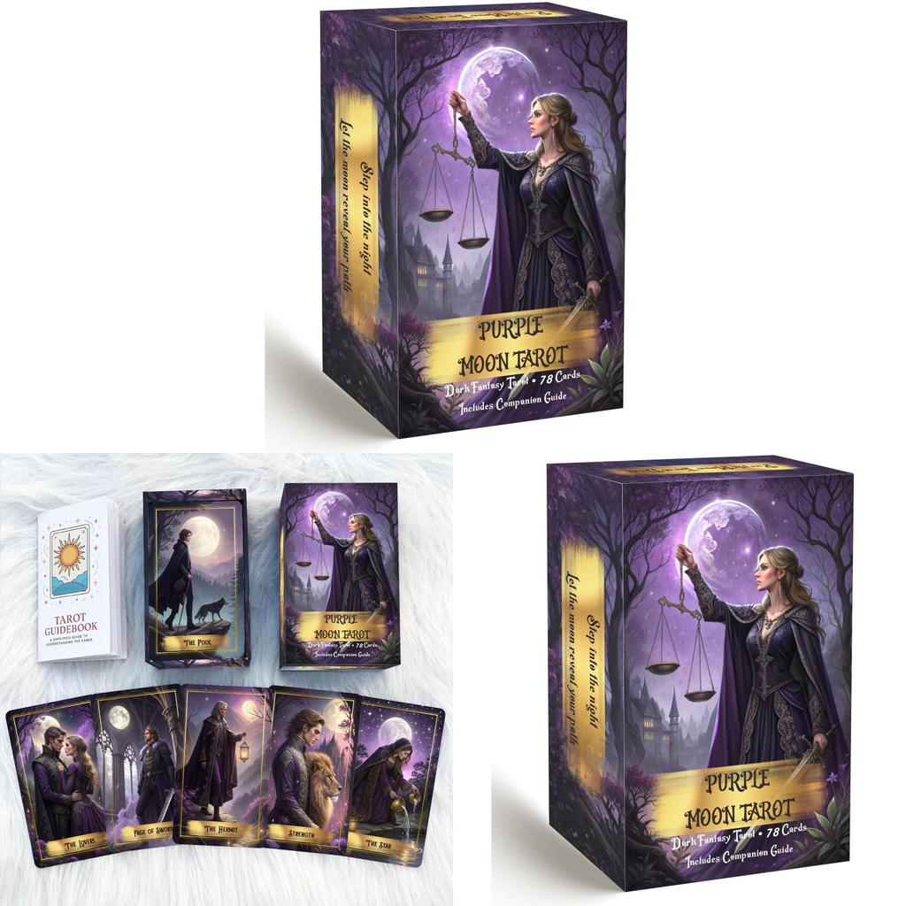 Mazzo di Carte dei Tarocchi Luna Viola Con Luna Viola Magica Per Intrattenimento e Sviluppo delle Abilità