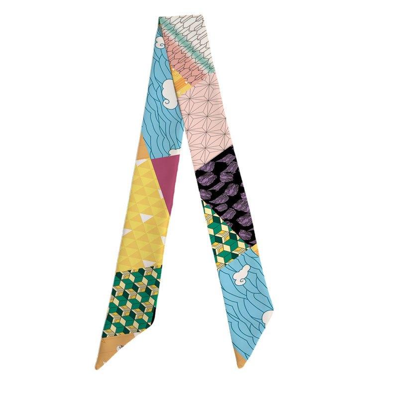 Demon Slayer: Kimetsu No Yaiba, with A Flowing Silk Scarf Headband and Hair Tie, Cosplays The Anime Butterfly Ninja Nezuko Tanjiro