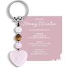 Natural Healing Crystal Heart Keychain Inspirational Gifts for Women Her