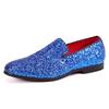Herrskor Flats Brittiskt Mode Spetsiga Skor Paljetter Personlighet Herrskor Plus Storlek Loafers M231