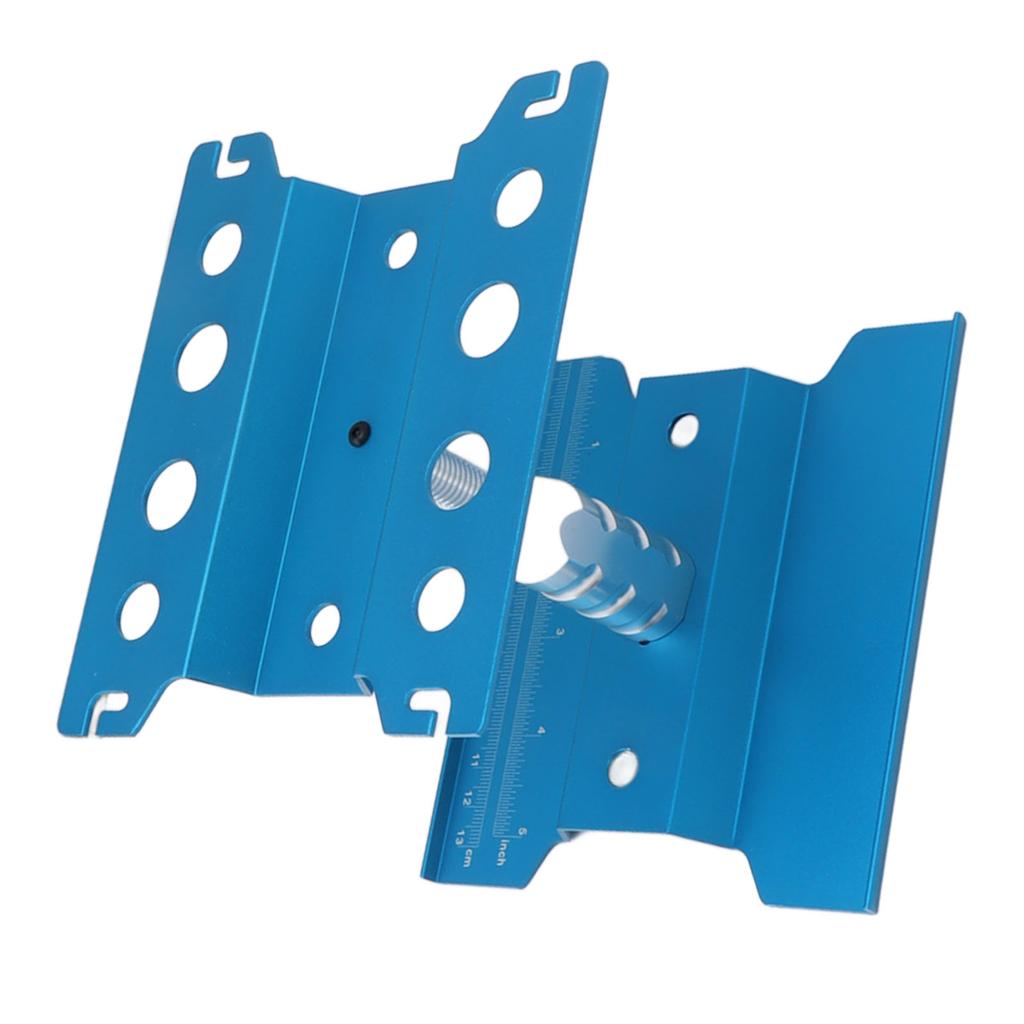 RC Car Work Stand Aluminum Repair Workstation Model Repair Table With Accurate Scale 360 Degree Rotation Blue