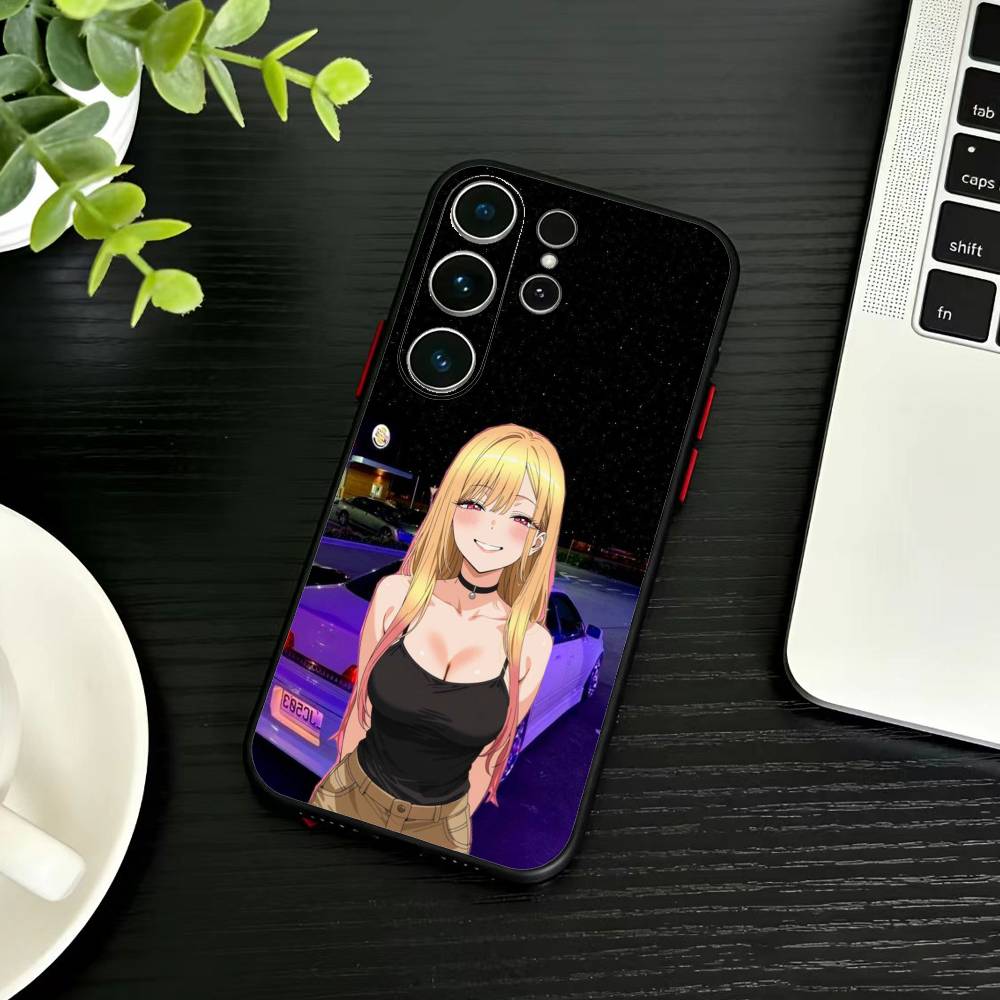 T-Darling Marin Kitagawa Colorful Silver Phone Case For Samsung S26,S25,S24,S23,S22,S30,S21,Ultra,Plus,FE 5G Black Soft Cover