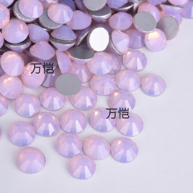 Pink Series Crystal Glass Flat Bottom Diamond Diy Rhinestone Nail Drill Mobile Phone Case Violent Bear Rhinestone Accessories Jewelry