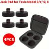 4Pcs Car Rubber Lifting Jack Pad Adapter Tool Chassis W/ Storage Case Suitable For Tesla Model 3 Model S Model X Car Accessories