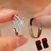 Photo Wedding Ring Couple Ring Alloy Moissanite Ring Full Diamond Exquisite Wedding Ring Props Versatile and Non-fading Daily Photo Wedding