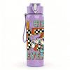 1PC Six Seven Basketball Theme Art 750ml Color Plastic Sports Water Bottle Leakproof Flip Straw Lid Suitable for Sports Office Home Use