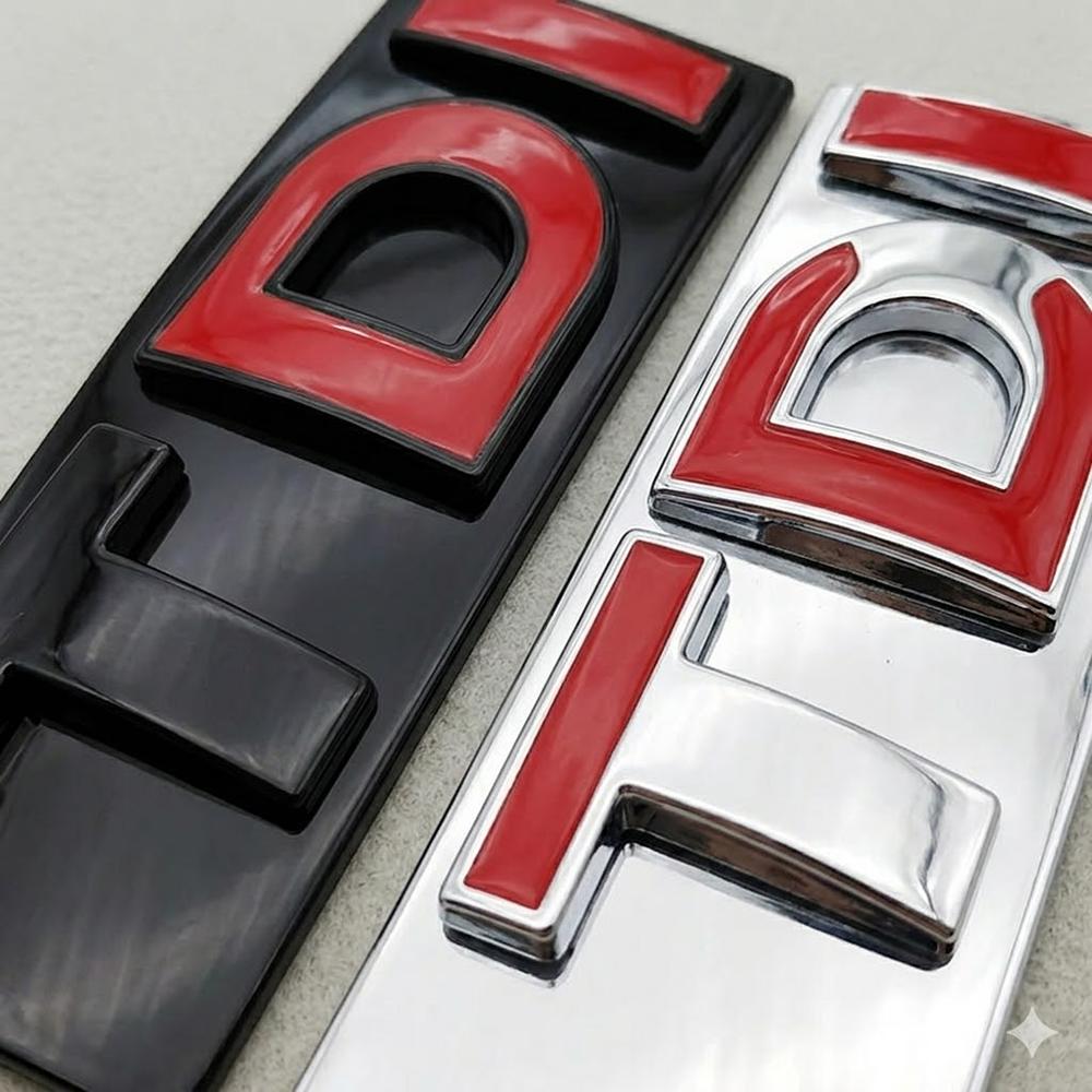 AAXS1 3D ABS Black Logo TDI Emblem Car Trunk Badge For VW Passat Jetta Touareg Tiguan Touran Golf 4 5 6 Caddy TDI Sticker Accessories