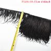 1Meters White Black Pheasant Feathers for Clothes Ribbon on Tape Rooster Goose Turkey Marabou Ostrich Fringe Trim Sewing Decor