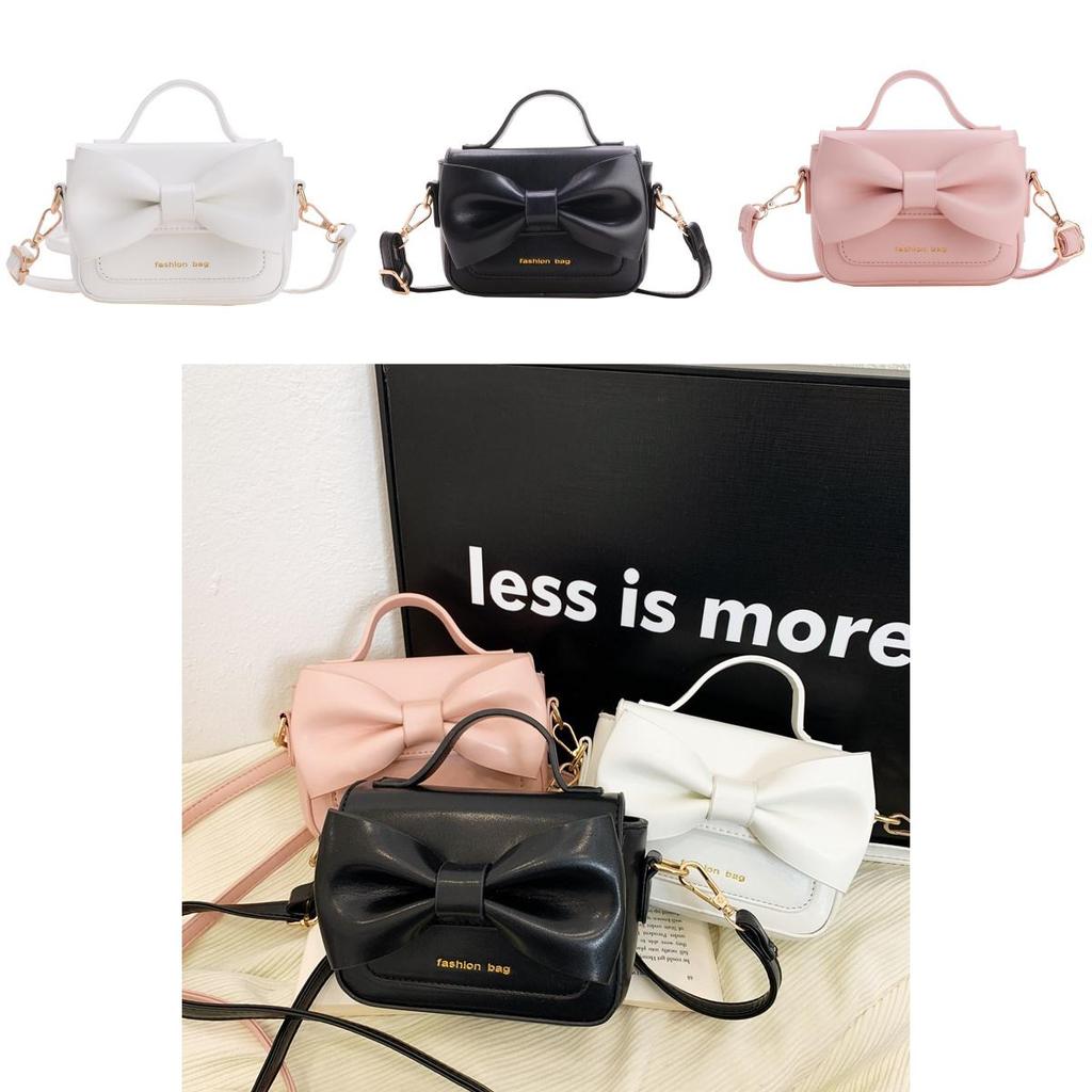 Mini Pu Charming Handbag For Girls And Boys With Delightful Bow Design For School Use