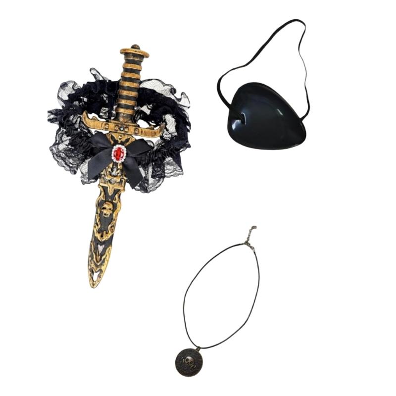 Pirate Outfit Easy Wear Design Practical Stitching Costume Accessories Perfect For Stage Performances And Event