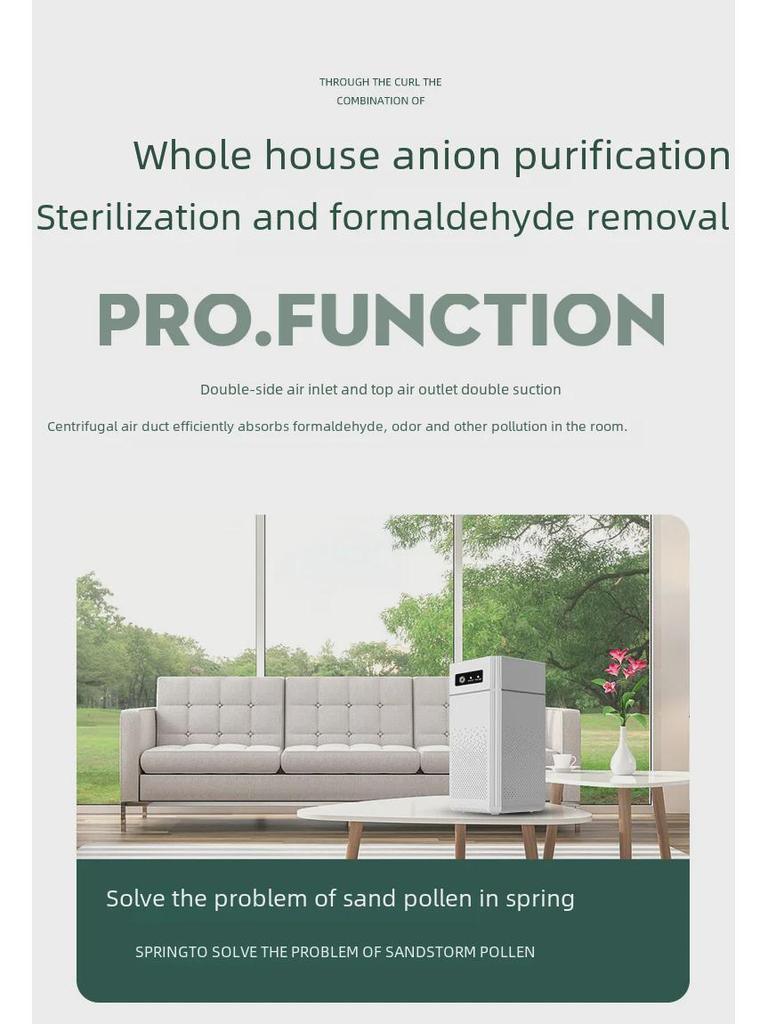 Mini Skrivebordsluftrenser med Negativ Ionteknologi for Hjem og Kontor, Fjerner Formaldehyd