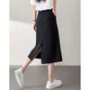 Women's High-Waist Slit Pencil Midi Skirt