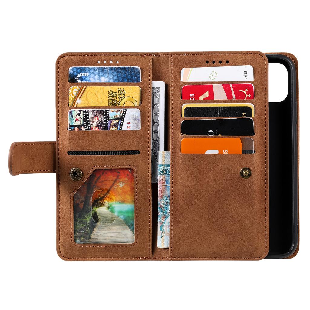 Multicard Solt Zipper Flip Leather Wallet Case For iPhone 14 15 Pro Max 13 12 Mini 11 SE 2025 X 6 6s 7 8 Plus XR XS Book Cover