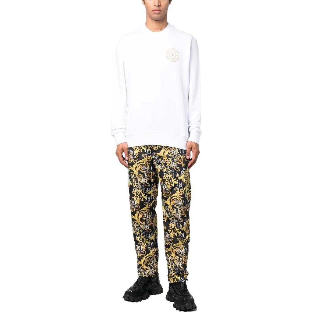 VERSACE JEANS COUTURE Logo-embroidered Long-sleeve Sweatshirt 74GAIT07-CF01T-G03