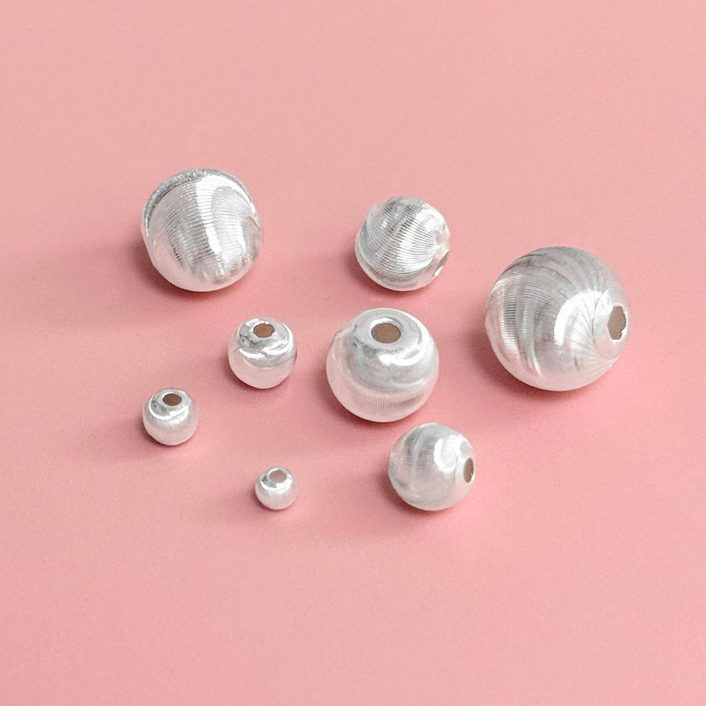 Sterling Silver Cat's Eye Sparkle Beads for DIY Bracelets, Necklaces, and Weaving Accessories