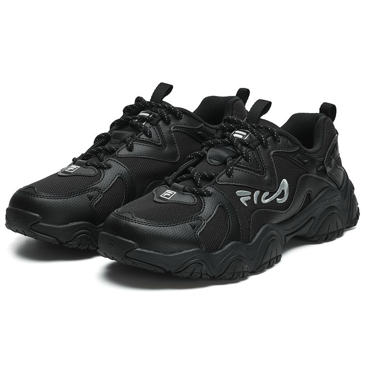 FILA Fluid 4 Cat Paw 4.0 Fabric Sports Casual Low-Top Lifestyle Shoes Men sneaker Black F12M312101FBK