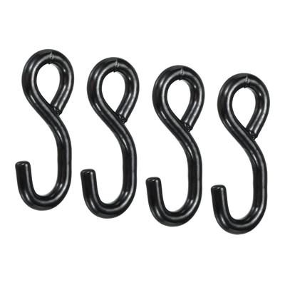 Uxcell Ratchet Strap S-Hooks, Load Capacity 3306 Lbs, 116mm Length, 25mm Length, for Tie-Down Webbing, Car, Truck, Trailer, 4 Pieces