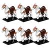 MOC Medieval Military Building Blocks Cavalry Regiment Knight Horse Animal Accessories Set Mini Bricks Buy Goods Boy Toy Gift