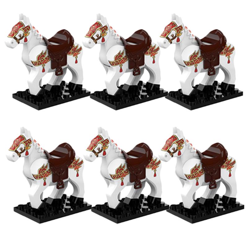 MOC Medieval Military Building Blocks Cavalry Regiment Knight Horse Animal Accessories Set Mini Bricks Buy Goods Boy Toy Gift