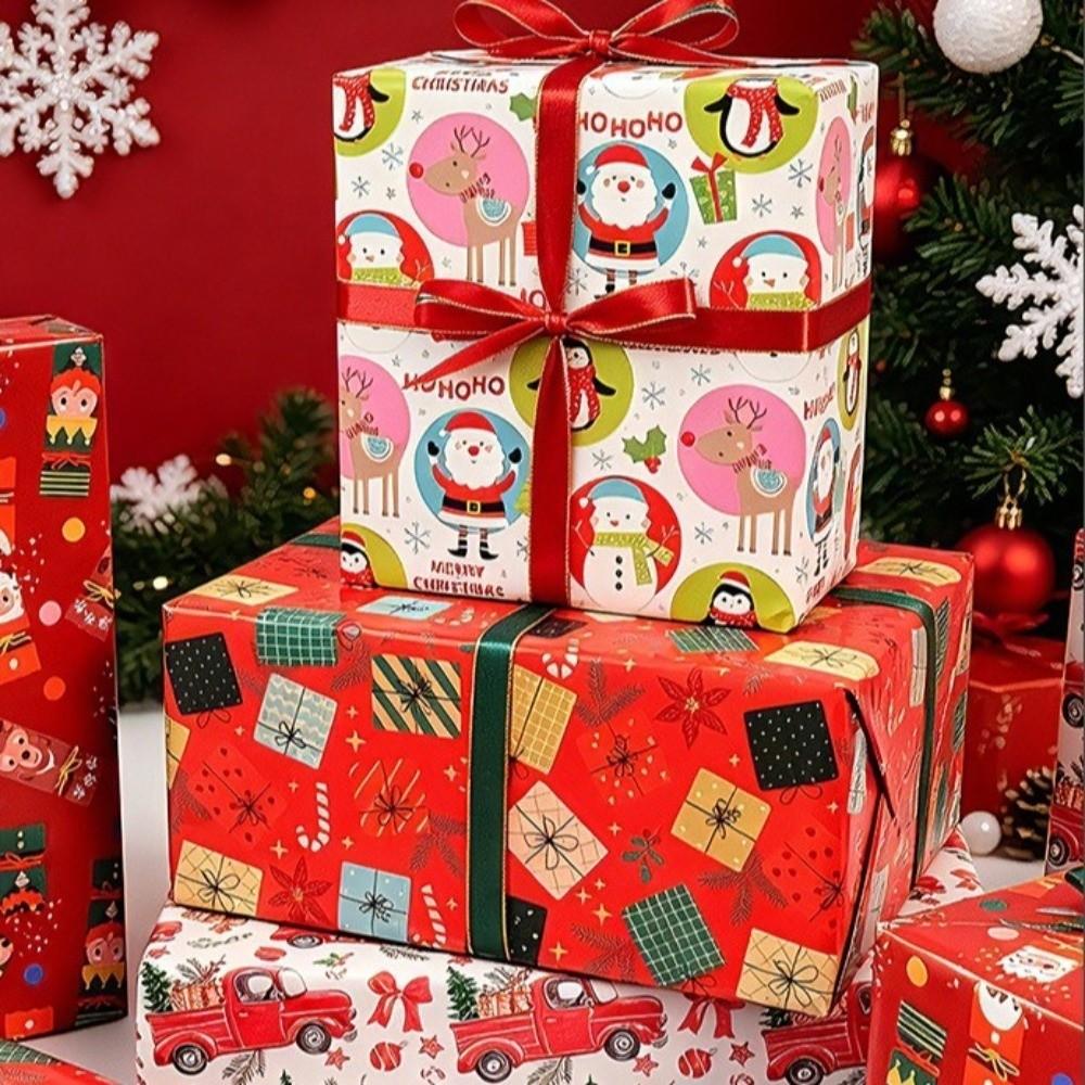 Roll Christmas Wrapping Paper for Holiday Gifts Gift Wrapping Paper  Festive Party Supplies