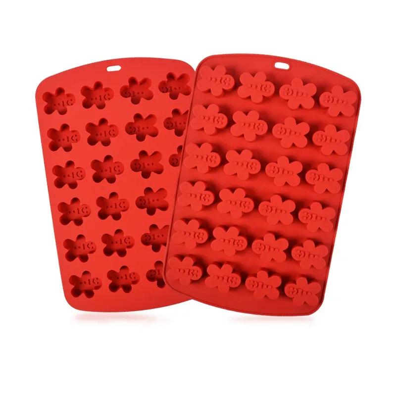 Christmas Snowman Silicone Chocolate Mold Candy Snowflake Biscuit Jelly Mould Gingerbread Man Cake Decor Ice Tray Festival Gifts