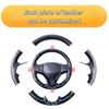 Car Steering Wheel Cover Carbon Fibre Faux Leather For Honda Fit City Jazz 2014 2015 HRV HR-V 2016 Steering Wheel Braiding Cover