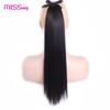 Long Straight Hair Clipped In Tail, Wig, Ponytail, Hairpin, Artificial Ponytail, Black And Brown Headpiece