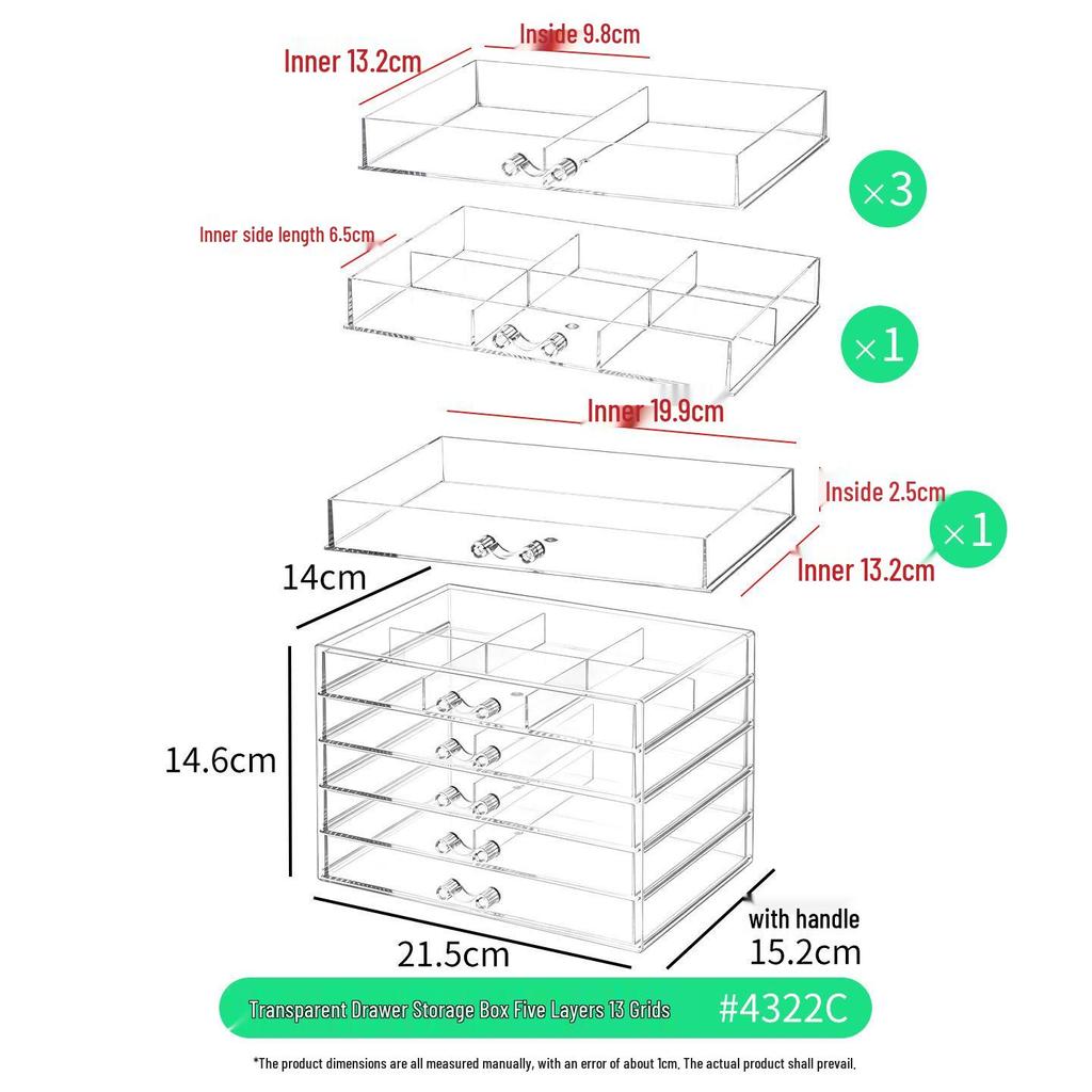Clear Acrylic Jewelry Storage Box: Elegant Display for Earrings, Necklaces, and Accessories