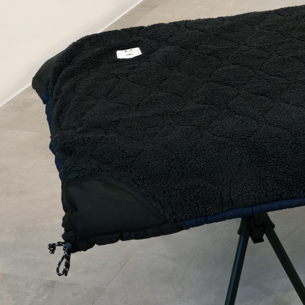 HOTEL CAMPS Cot Insulated Aluminum Can Be Used as a Fully Washable Cover, Boa, 3-Layer Sheet, Reversible, Blanket, (Black)