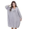 Women's Quick-Drying Hooded Coral Fleece Bathrobe for Spa, Sauna, and Home