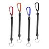 4 Pieces Fishing Lanyards Spring Ropes Anti-Lost Spiral Key Ring Climbing