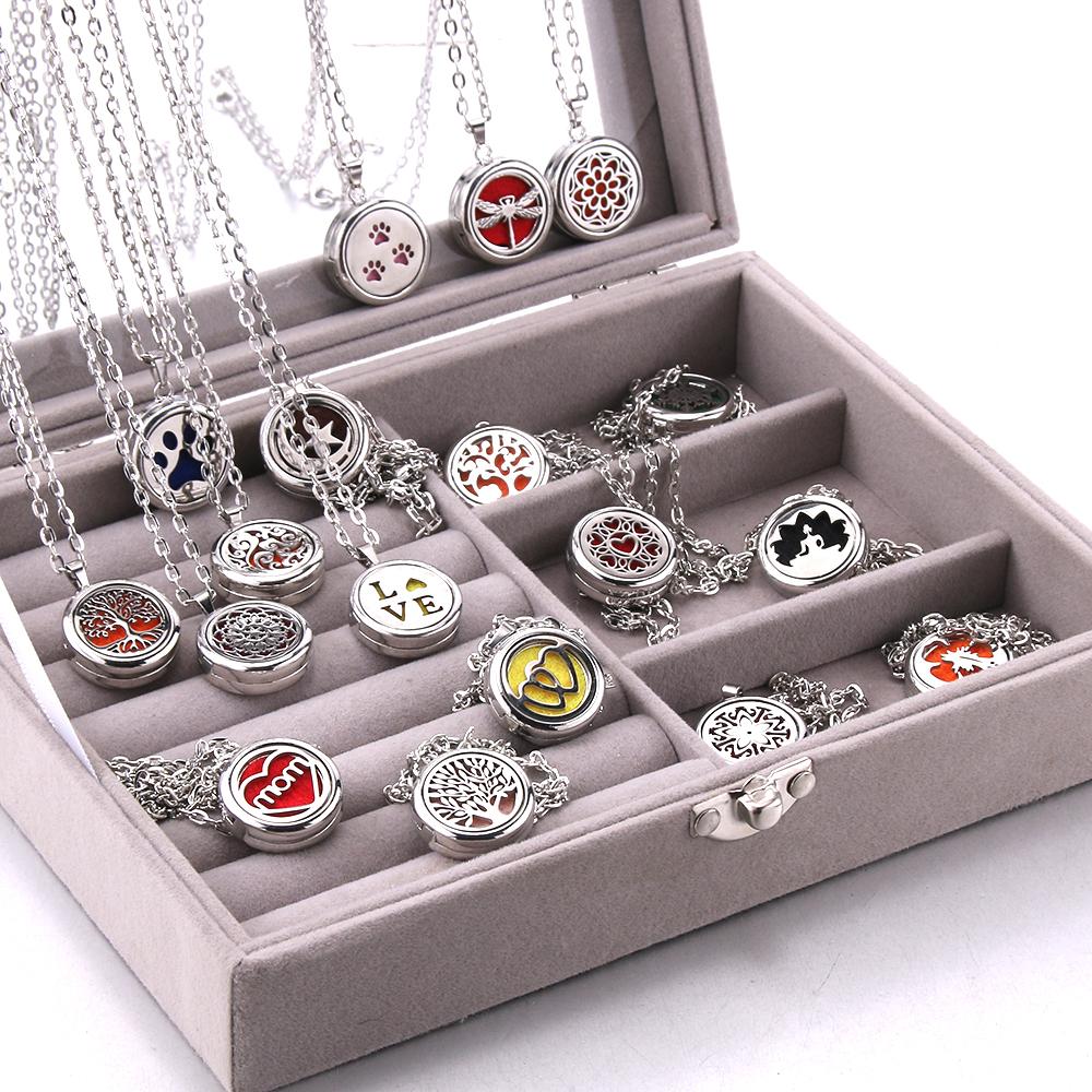 New Aromatherapy Necklace essential Oils lockets Necklaces stainless steel Amulet Diffuser Locket Perfume Pendant Necklace