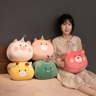 Cute Cartoon Hand Warmer Pillow Bear Pig Dinosaur Deer Unicorn Sofa Living Room Dormitory Office Nap Pillow