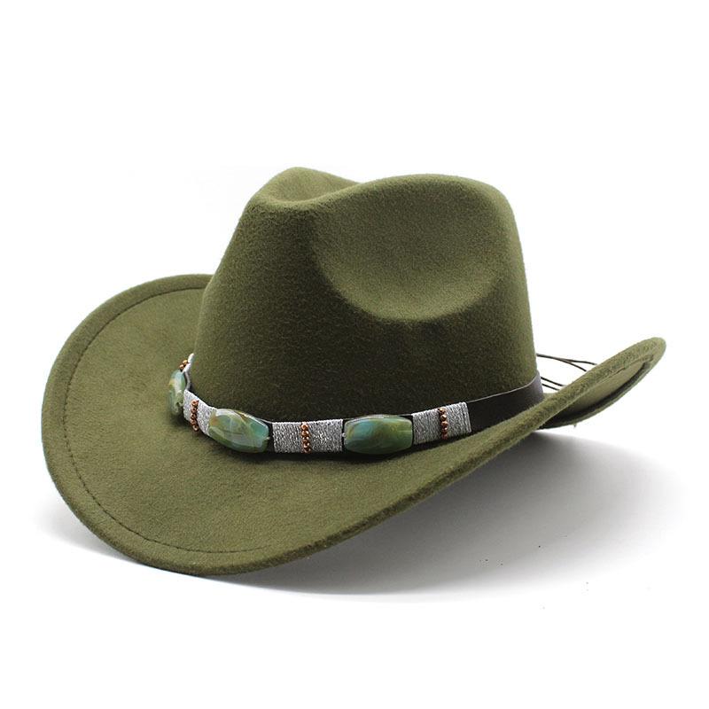 Wind Minority Style Accessories Woolen Western Cowboy Top Hat Men'S And Women'S Couple Hat