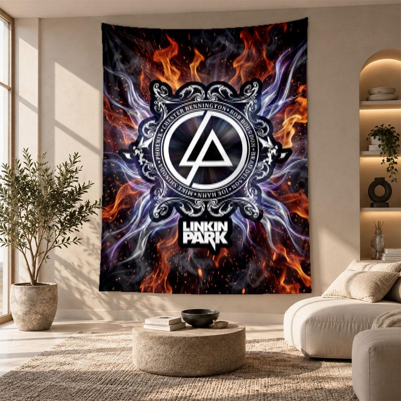 Decorative Tapestry,Linkin Park Printed Wall Art, Lightweight Wall Hanging For Bedroom Background