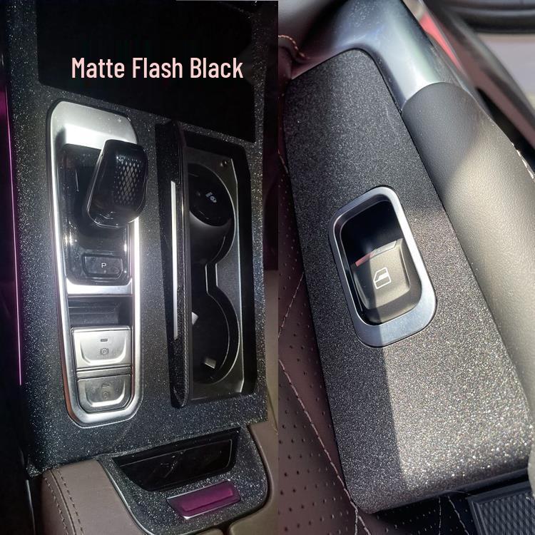 WEY Mocha Interior Stickers: Anti-Scratch Black Warrior Gear Shift Console Decal