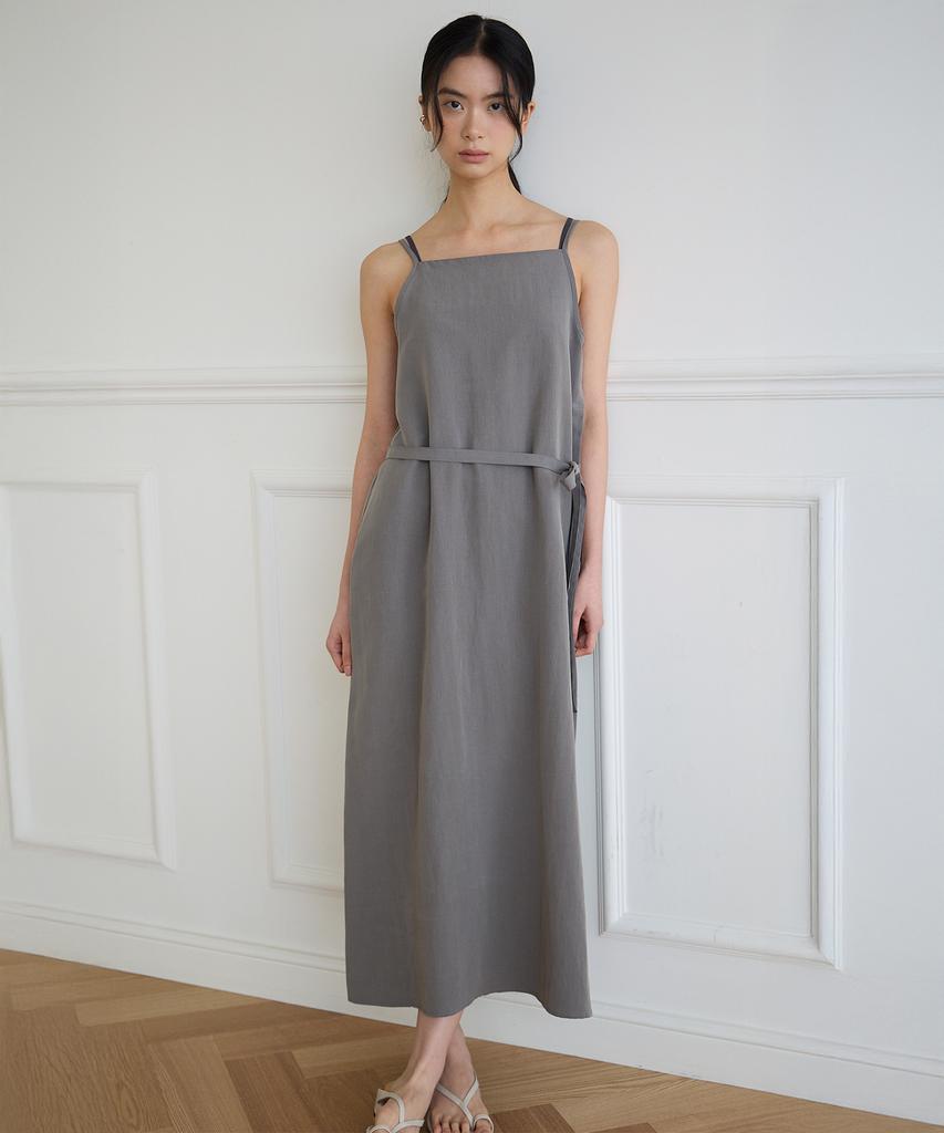 Oeoseoul Line Button-Up Dress [Gray]