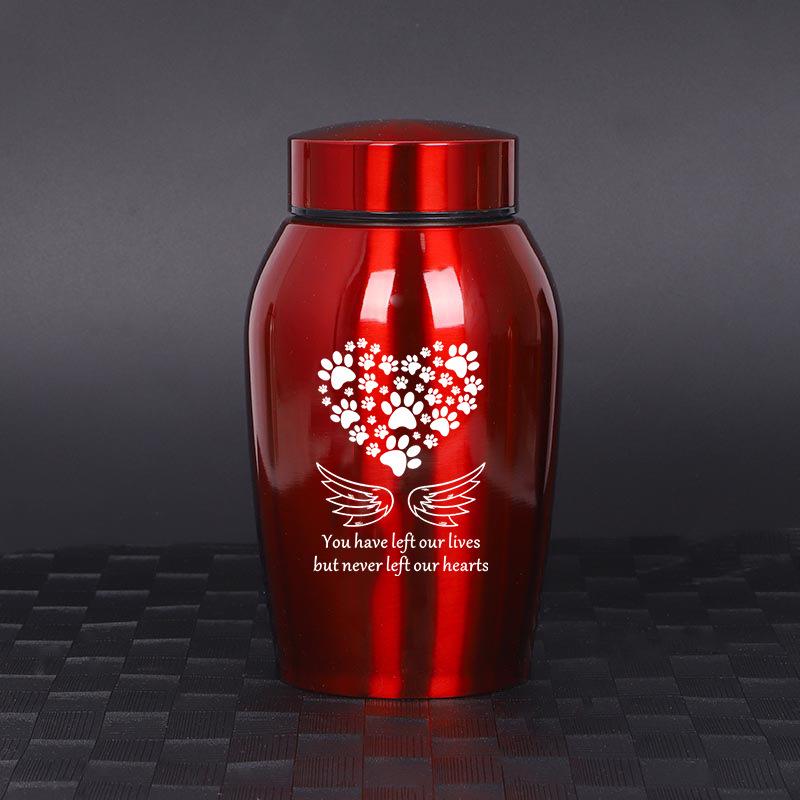 Stainless Steel Pet Cremation Urn for Ashes - Memorial Jar for Cats, Dogs, and Pets