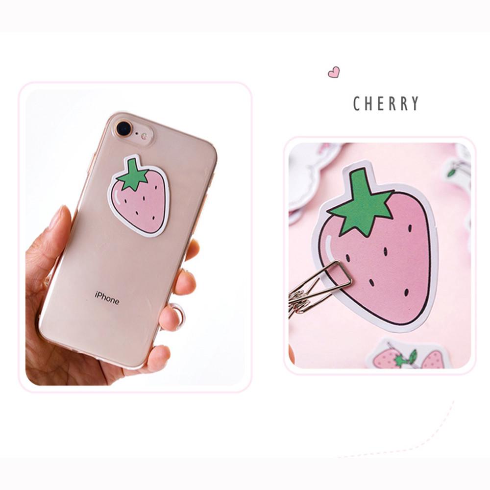 45pcs//Box Strawberry Paper Sticker Diary Album Scrapbooking Stickers Seals DIY