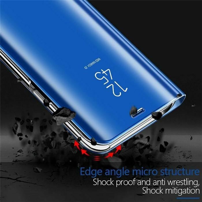For Samsung Galaxy S8 S9 S10 E Lite S20 S21 S22 Plus S20fe S21fe Smart View Mirror Flip Lærveske For Note 5 8 9 10 20 Ultra
