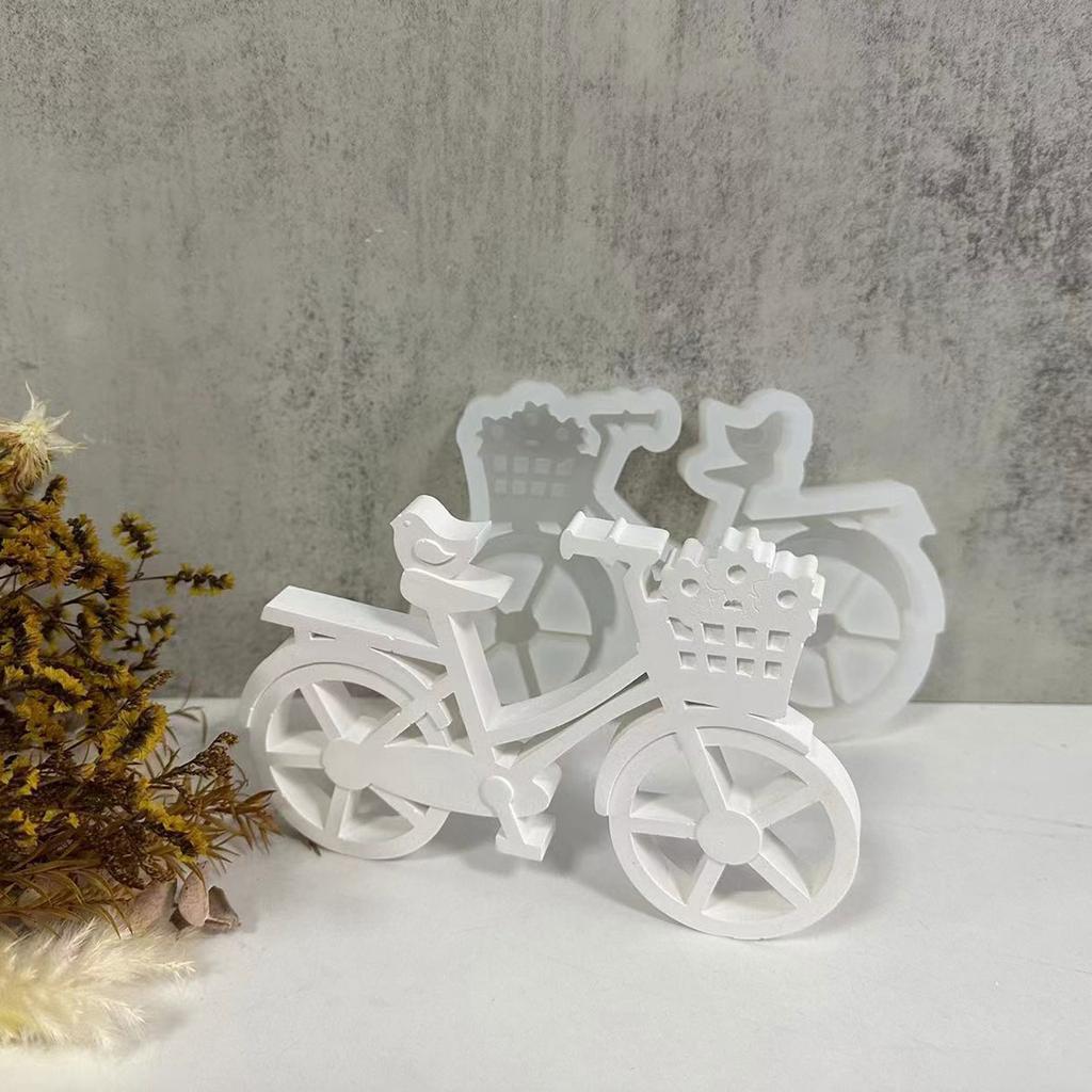 Stampo in Silicone per Candele Decorazione Bicicletta Stampo in Silicone per Candele a Forma di Bicicletta per Amanti e Collezionisti